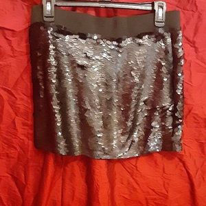 Vintage Black Sequin Skirt